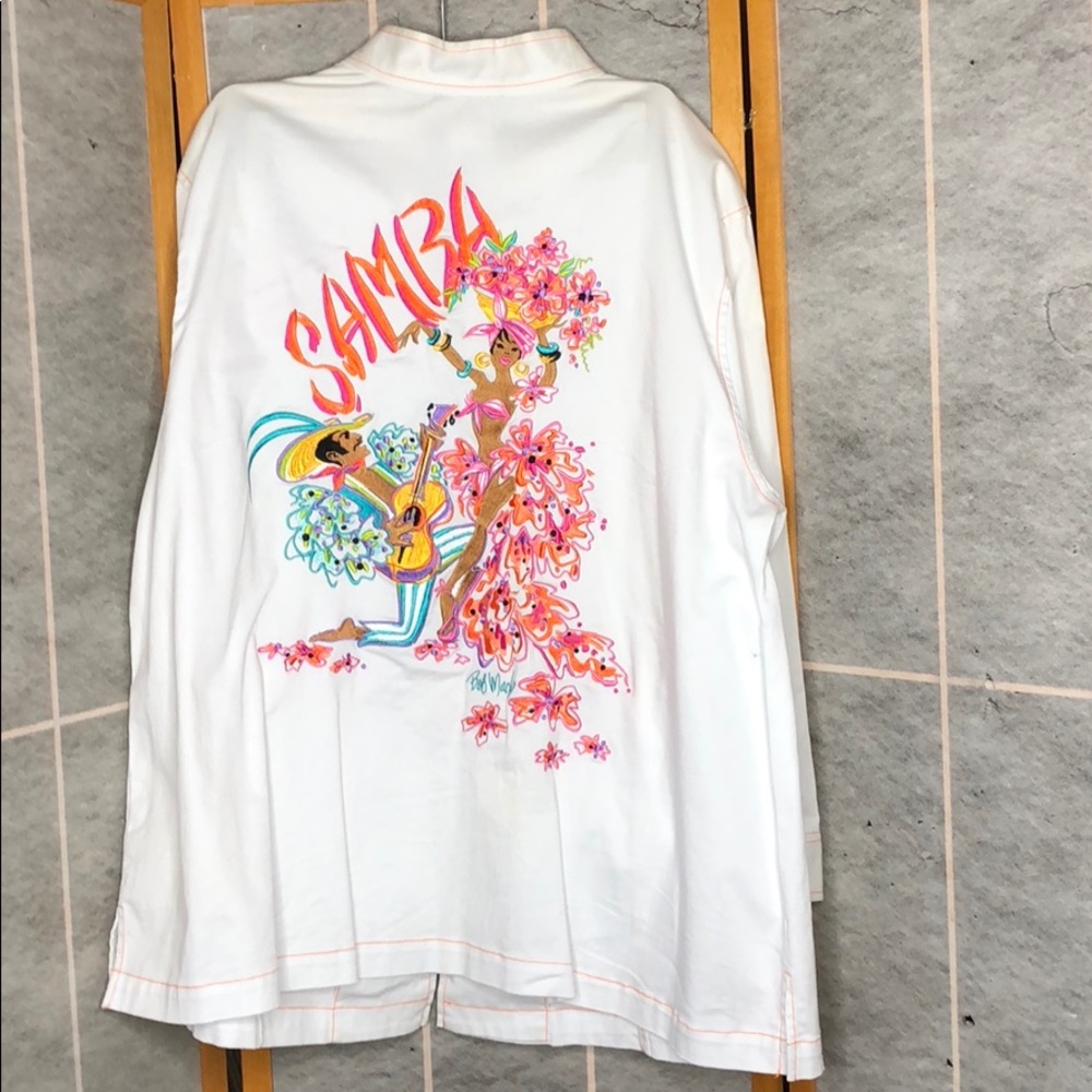 Bob Mackie Embroidery Jacket 2X